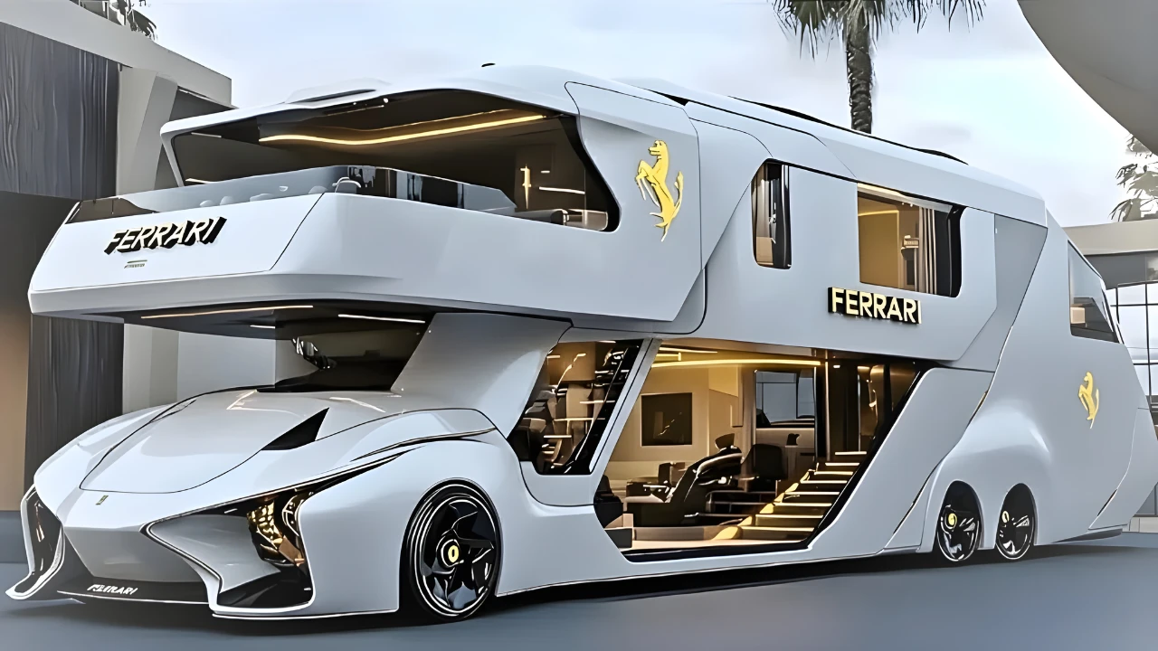 2026 Ferrari Motorhome Debut Brings Ultra-Luxury Living, Powerful Diesel Engine and Smart Tech